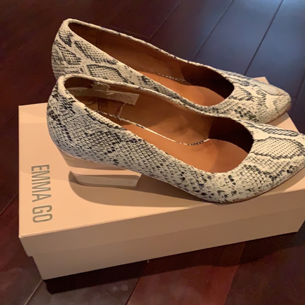 Emma Go - Snake embossed leather w/ lucite heel